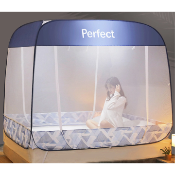 Rectangular pop-up tent in the living room