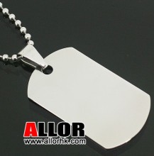 Stainless steel dog tag charm pendant jewelry