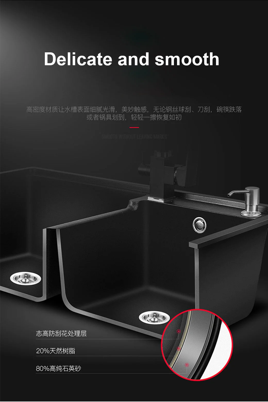 Black Kitchen Sink Quartz Sink Black Stainless Steel Kitchen Sink