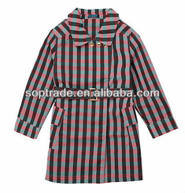 100% cotton children overcoats for girls