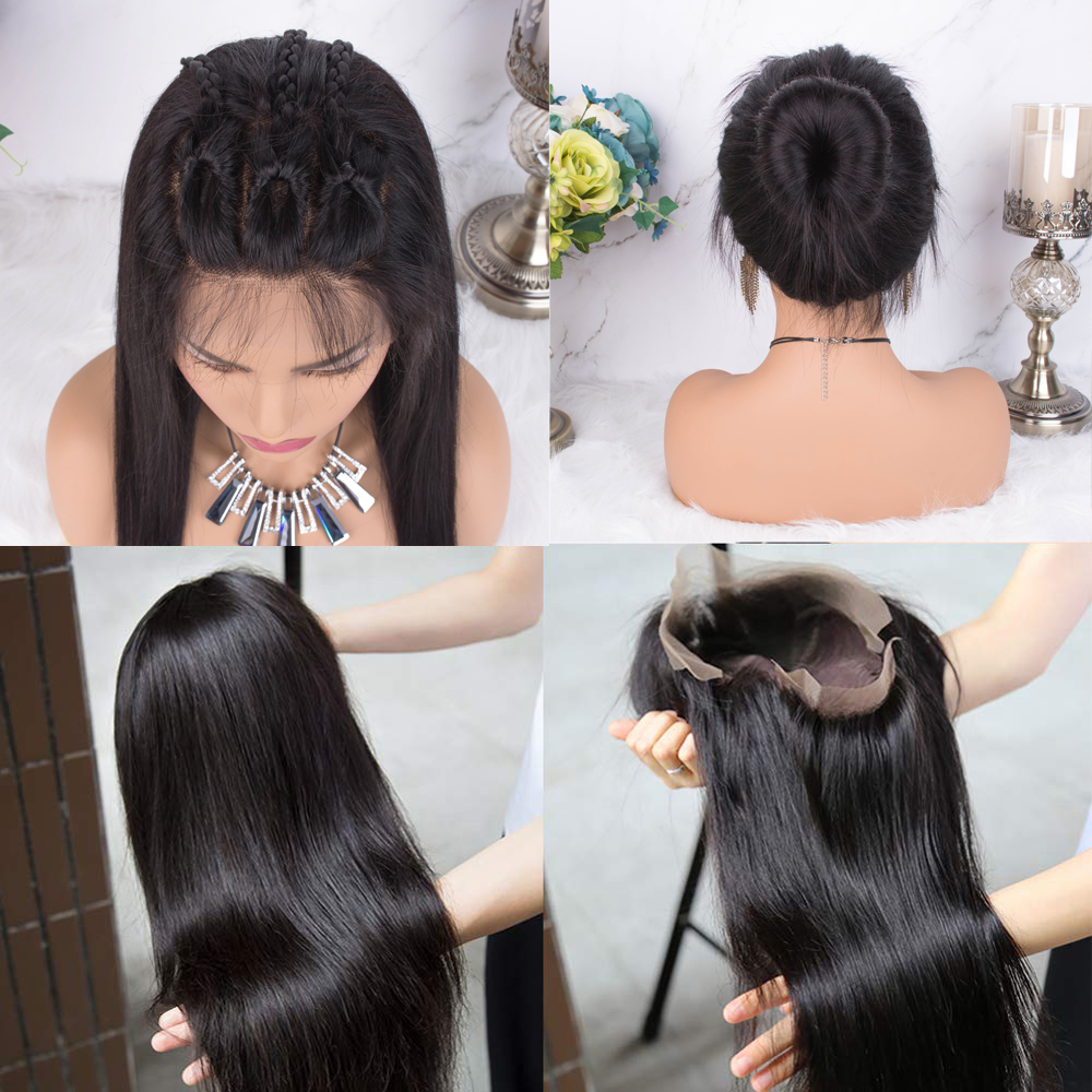 Factory Wholesale Good Price Unprocessed Brazilian Mink Virgin Human Hair 360 Lace Frontal Wig