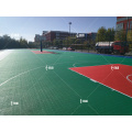 Di luar PP Sports Court Plastik Lantai Luar Bola Keranjang Lantai Lantai Tile untuk Mahkamah Bola Keranjang
