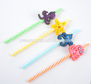 Manson Jar Drinking Straws PP Hard With Ring Food Grade Spiral Straws With Decoration