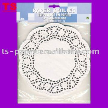 paper doilies with header card