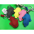 Fatima's Hand Rhinestone Tassel Multicolour Leather Keychain Keyring