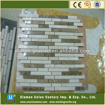 Light Emperador Mosaic Strip Tile