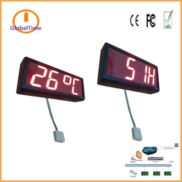 GlobalTime 4 digital Red Led display temperature IP sensor