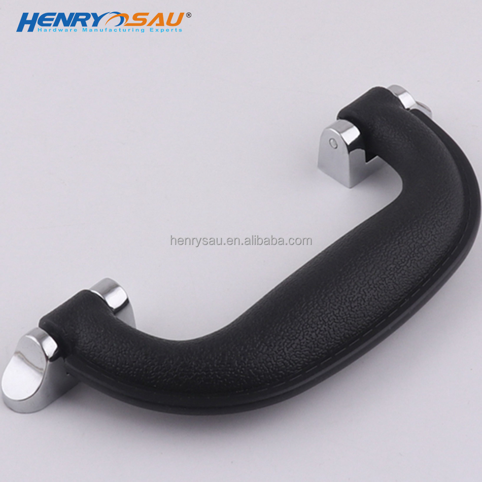 ONE STOP luggage parts top carry pull handle replacement suitcase plastic handle accessories black color grip with silver seats