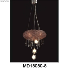 Contemporary crstal hanging aluminum pendant lamp
