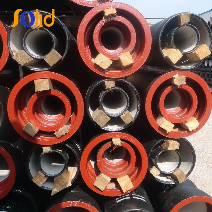 ISO2531 class k9 Water pressure test ductile iron pipe di water pipe