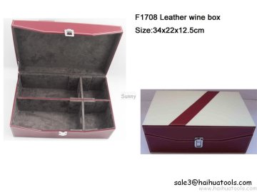 Leather/Pu wine box Deluxe style