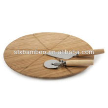 beatiful design round bamboo chopping block for pizza
