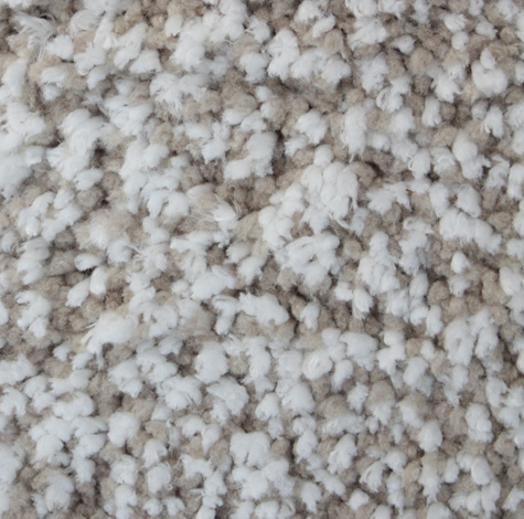 Microfiber Shaggy Rug Beige and White color mix