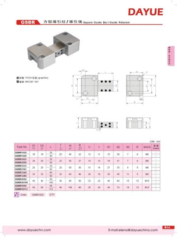 Molud Square Guide Post and Guide Block