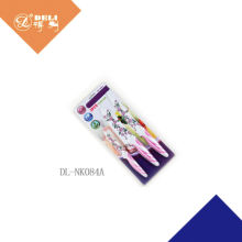 3 pieces flowers pattern ceramic kitchen knife