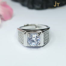 Wholesale Men's Jewelry: Topaz, Square Diamond, Zircon Charm, and Precious Stone Gemstone Rings