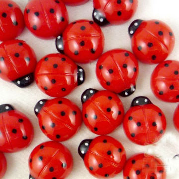 Red ladybug resin flatback