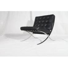 Mobiliário moderno preto couro Barcelona cadeira réplica