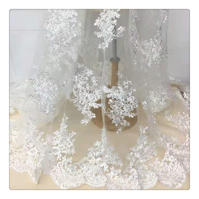 3d ribbon embroidery net fabric