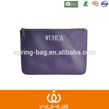 WUHUA Brand litchi stria PU cosmetic makeup bag with two size