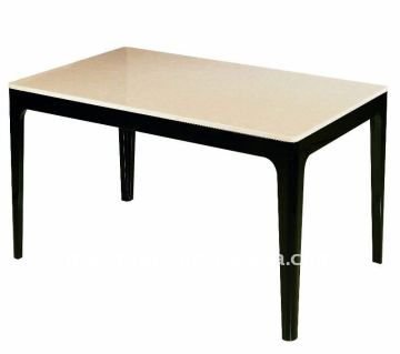 Leather top dinner table PFD287