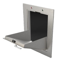 Recyclingt Chute with Bi-Sorter and Tri-Sorter for Waste Segregation door