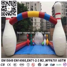 New design Inflatable Bowling Alley bowling lane human bowling game