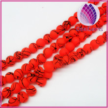 Fashion beads matte 8mm round rubber glass rosary bead