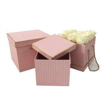 Large Square Shape Wedding Flower Box with Lid