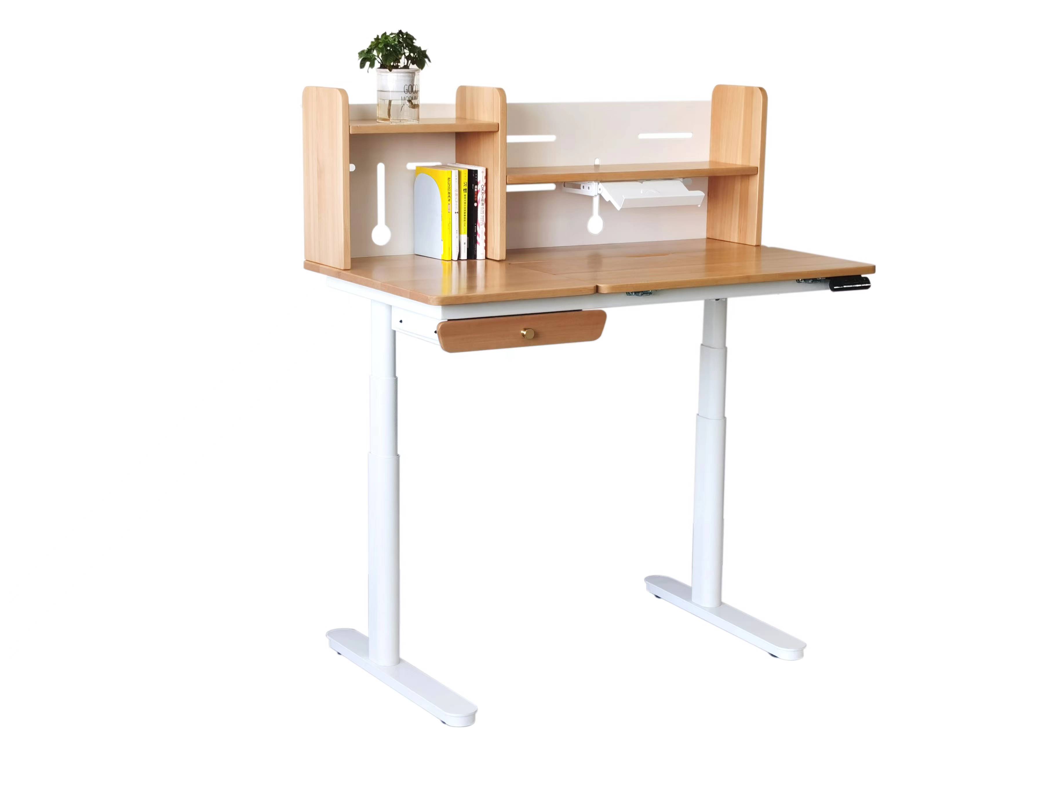 Ergonomic Wooden Desk Shelf Drawers Student Study Table