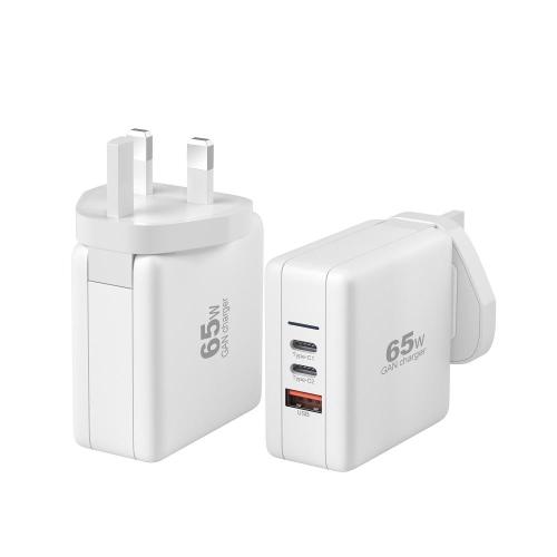 Accessoires téléphoniques PD 65W 3-PORT USBC Charger mural de charge rapide pour l&#39;adaptateur de téléphone téléphonique USBC pour ordinateur portable