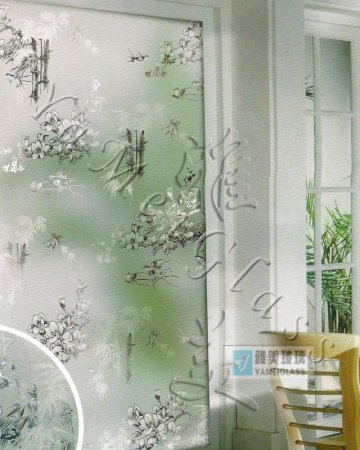 made in china high quality low price art glass Frosted Back Painted