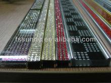 shinny border,wainscot for decoration, diamond strip,wall skirting