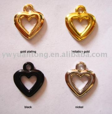 gold color heart shape pendant