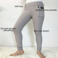Nya premiumgrå kvinnor byxor ryttare leggings