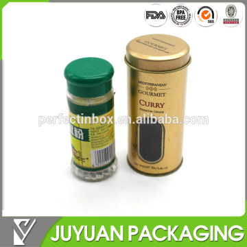 round airtight spice tin box, metal tin for spice
