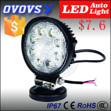OVOVS IP67 waterproof 24w auto led working lamp for tow truck