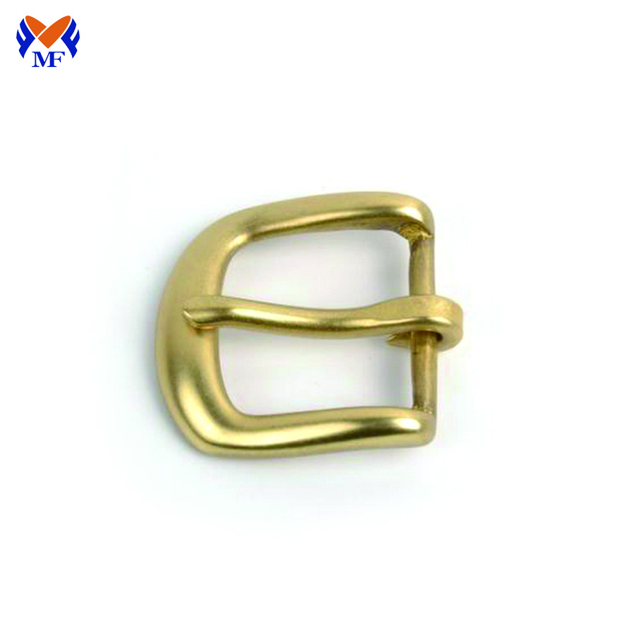 Solid brass shoe pin belt buckle