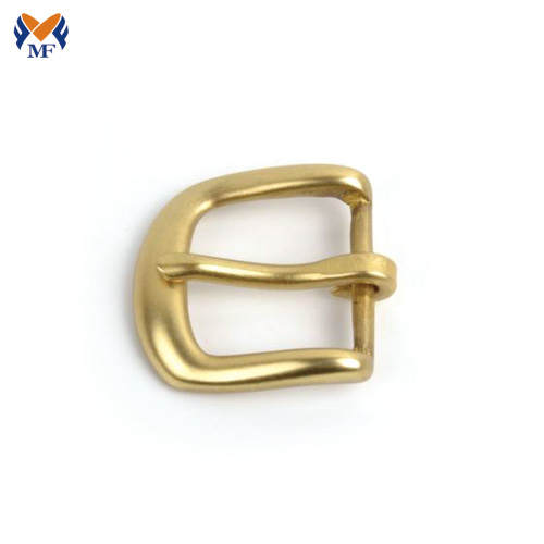 Solid brass shoe pin belt buckle