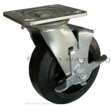 Transport 200kg industrial rubber roller heavy duty locking caster wheels for trolley
