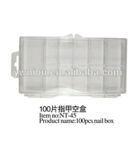 NT-45 durable 100pcs nail box False Nail Tips Storage container