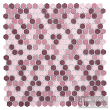 Purple Mix Textured Glass Mosaic Tile