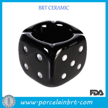 Most popular big ceramic dice funny ashtray