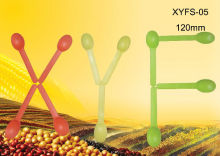 Biodegradable disposable green cheese spoon yogurt spoon