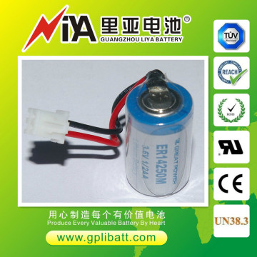 3.6V 1/2AA ER14250M high power dry cell battery