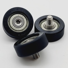 M4 M6 Screw Plastic Nylon Bearing with Stainless Steel Screw Rod, Urethane Rubber Coated Soft Pulley Roller,Guide Wheel Kindly