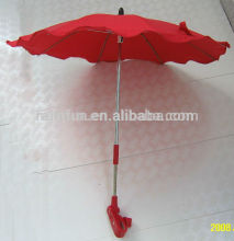 Safety baby stroller umbrella with clamp