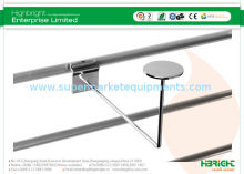 Chrome Millinery Hat Retail Display Hooks With 5 Hooks For Slatwall Display