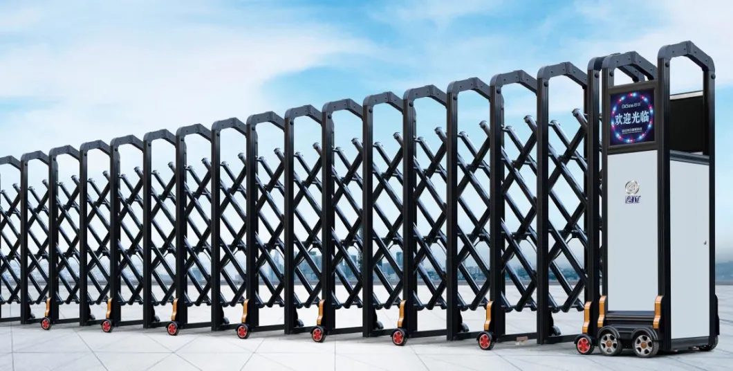 Automatic Aluminum Alloy Driveway Folding Gate Retractable Sliding Welded Gate Design Safety Folding Gate