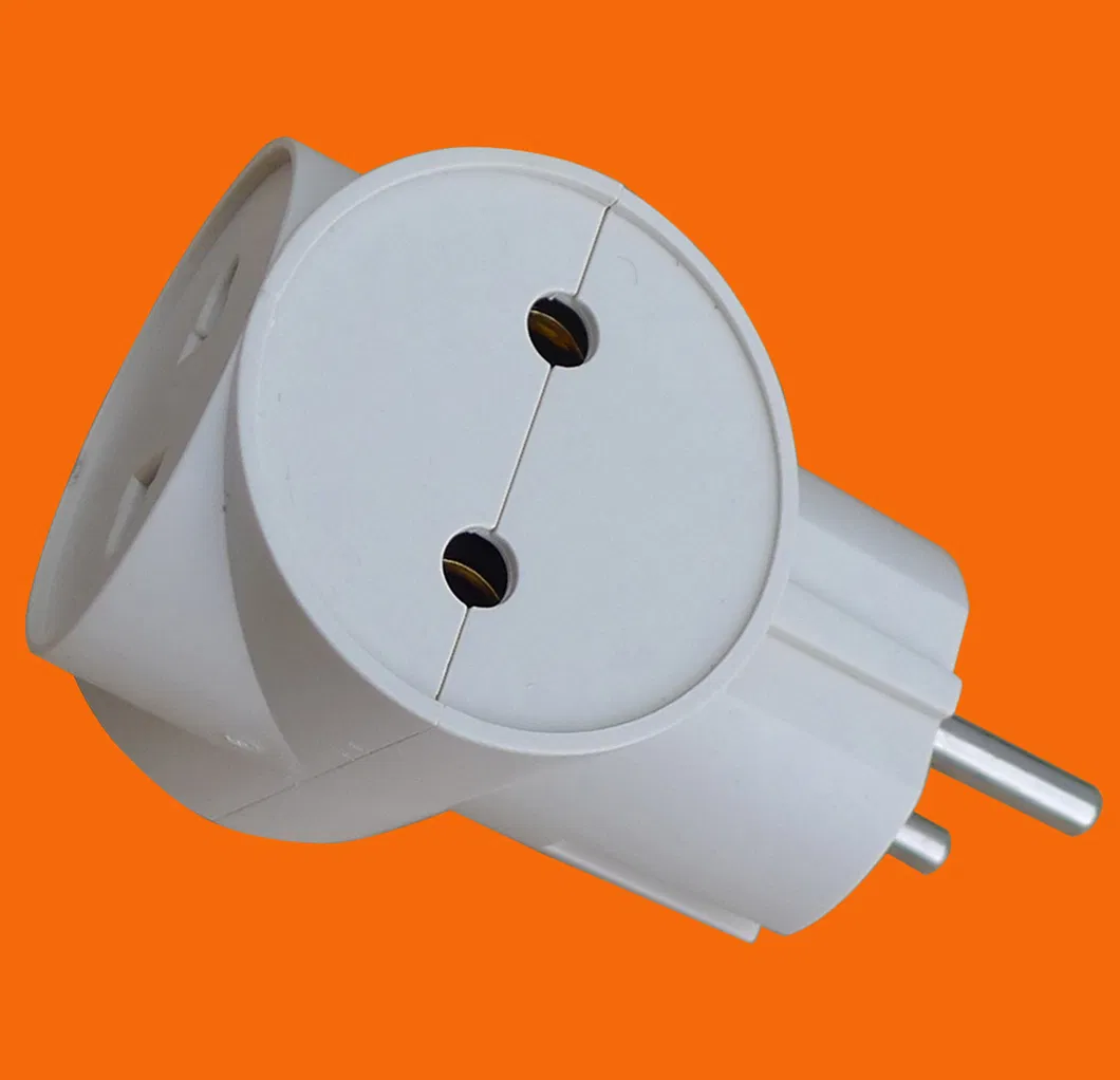 2-контактная электрическая вилка европейского типа с заземлением (P7032)